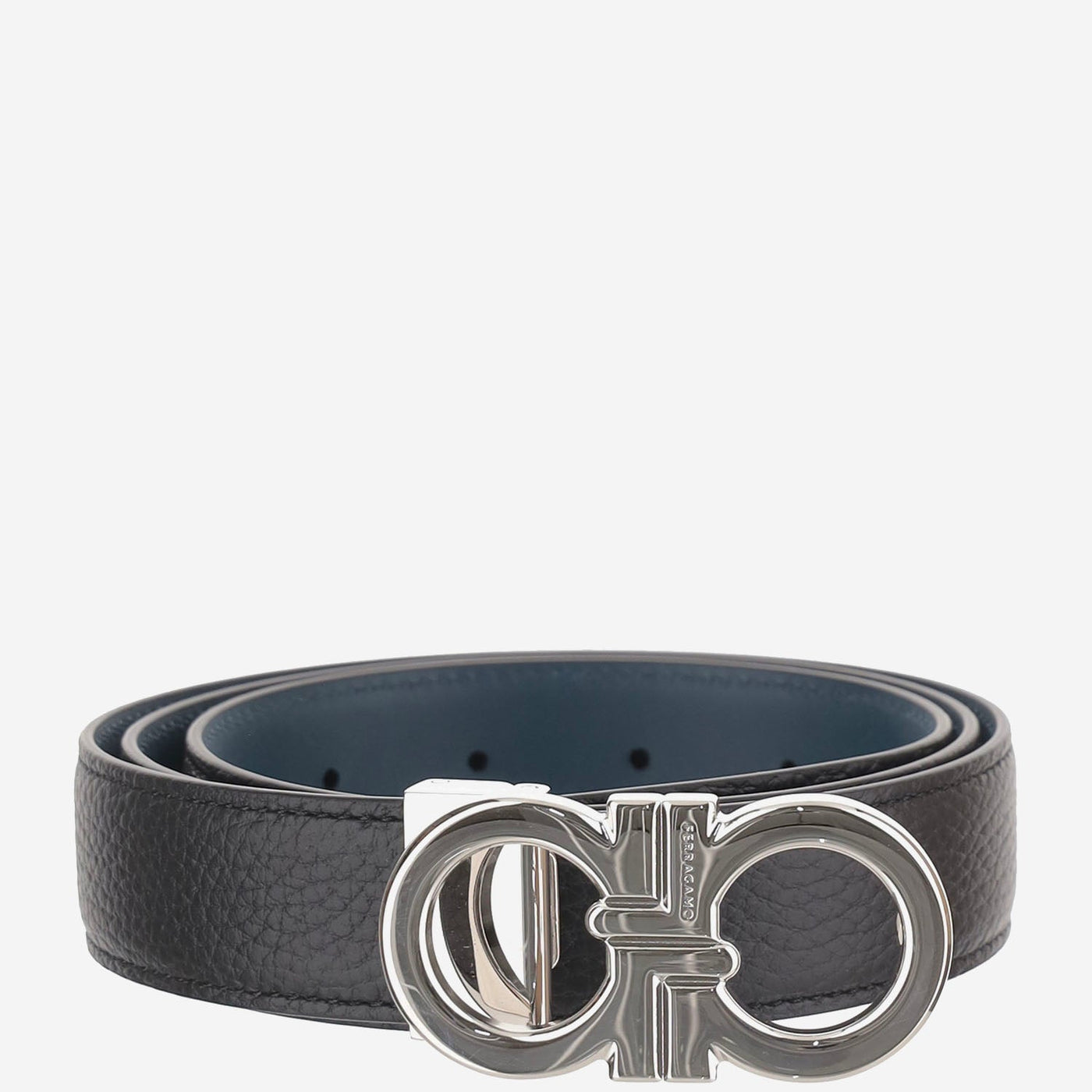 Ferragamo Leather Belt — Black Calf