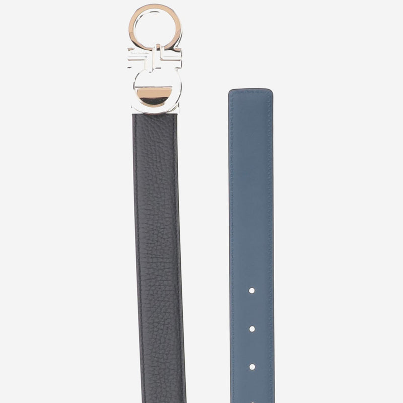 Ferragamo Leather Belt — Black Calf