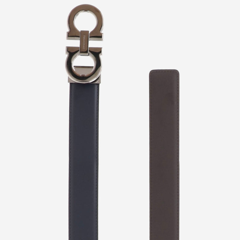 Ferragamo Calf Leather Belt — Black