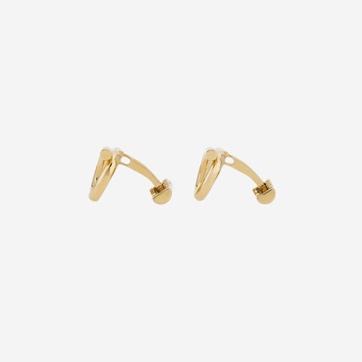 Ferragamo Brass Hook Cufflinks — Gold Accessory