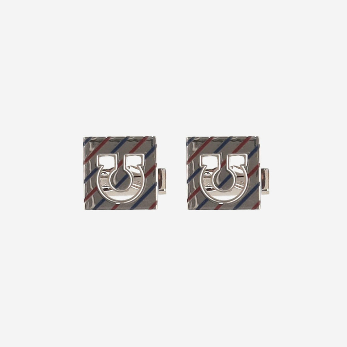 Ferragamo Cufflinks — Multicolor Brass Accessory