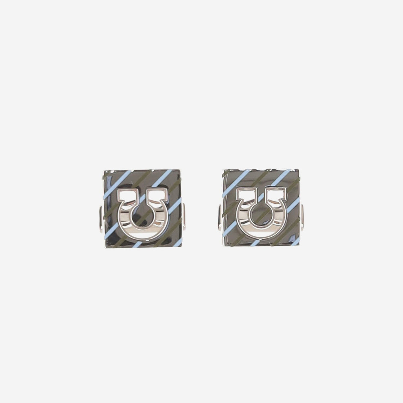 Ferragamo Cufflinks — Multicolor Brass Accessory