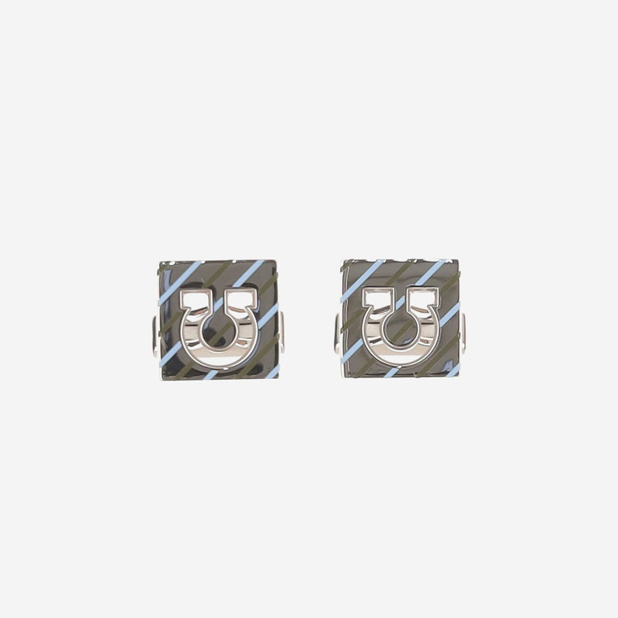 Ferragamo Cufflinks — Multicolor Brass Accessory
