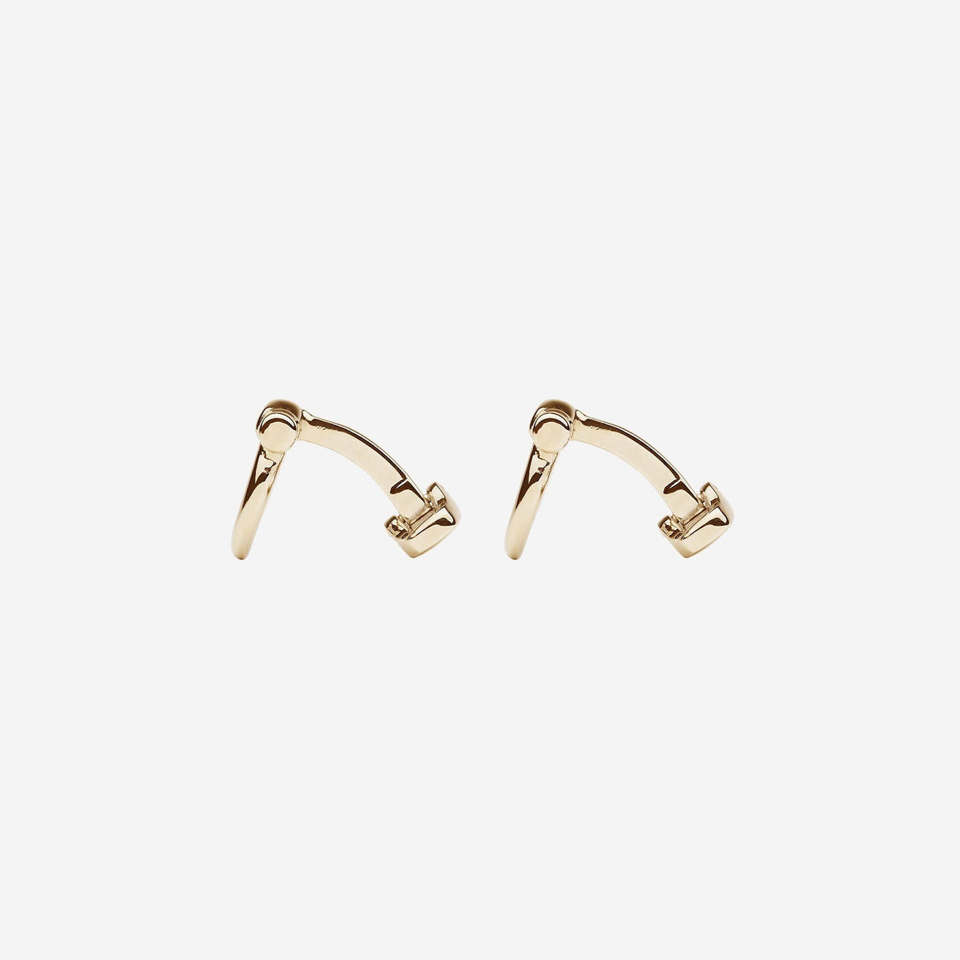 Ferragamo Gold-Tone Brass Hook Cufflinks — Gold Accessory