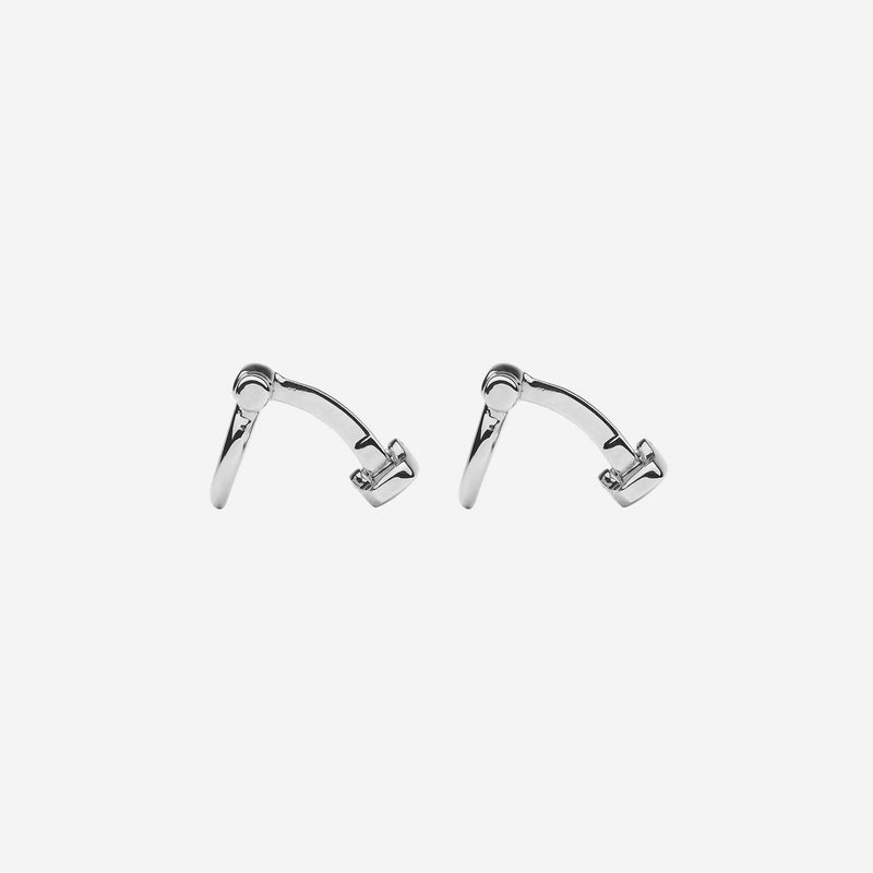 Ferragamo Brass Hook Cufflinks — Silver Accessory