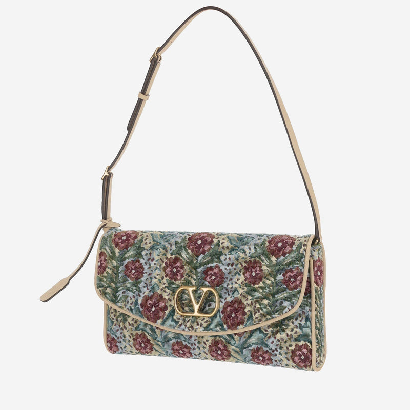 Valentino Garavani Shoulder Bag — Multicolor Other Fibers