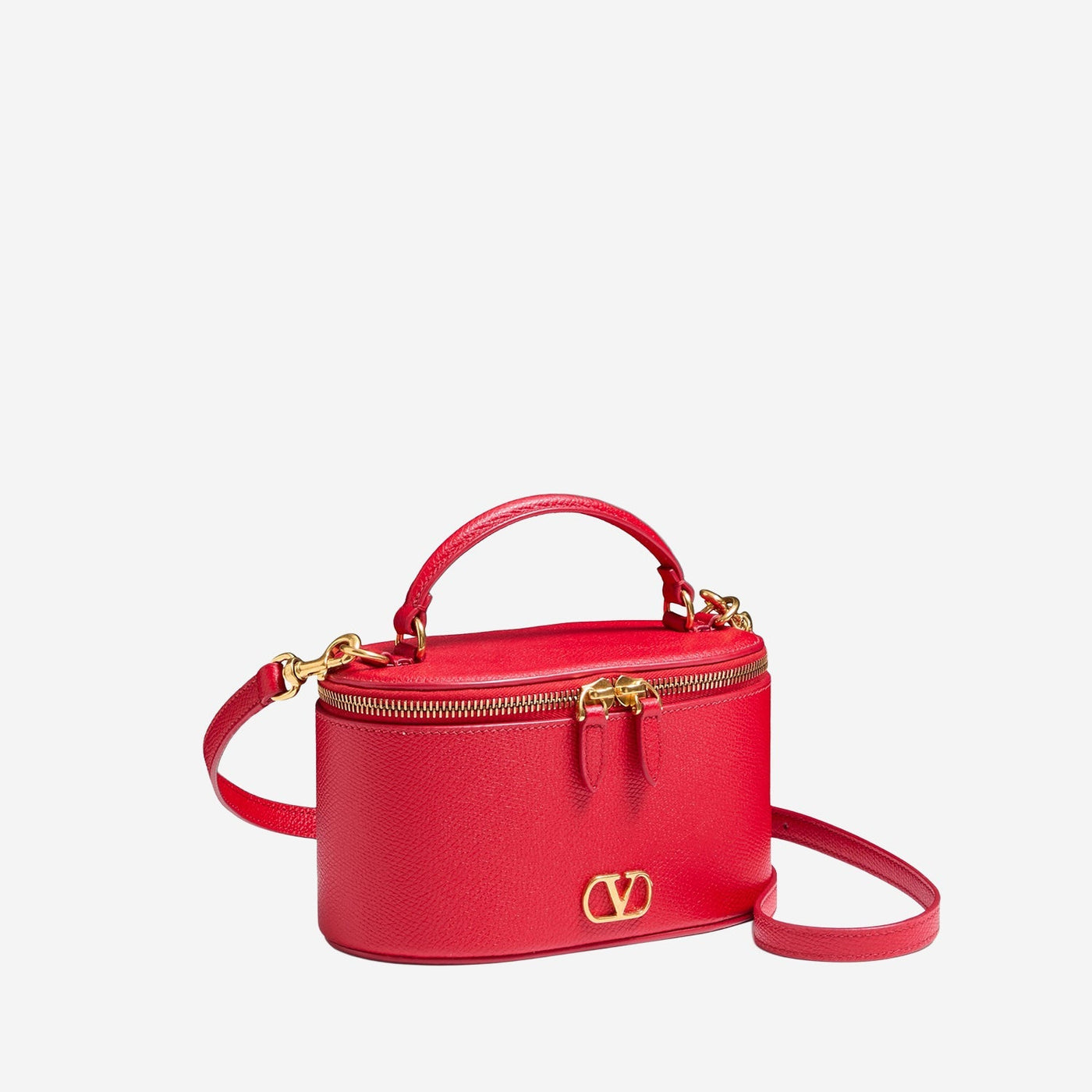 Valentino Garavani Vlogo Mini Bag — Red Leather