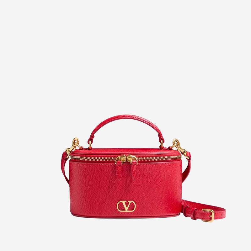 Valentino Garavani Vlogo Mini Bag — Red Leather