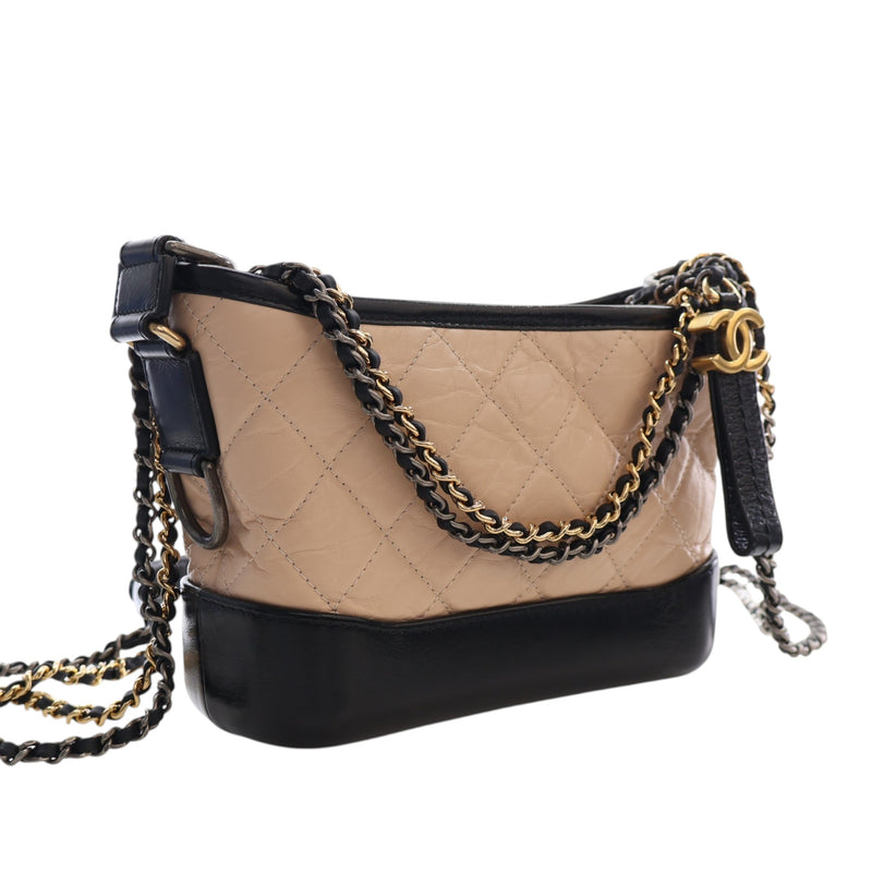 Small Quilted Aged Calfskin Gabrielle Hobo - Image 2