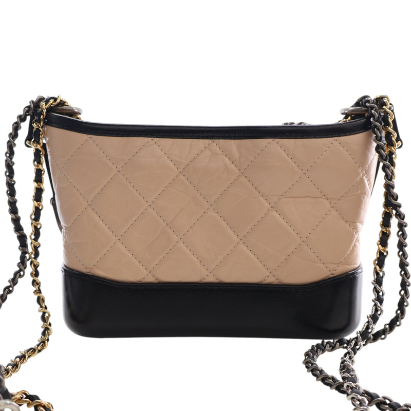 Small Quilted Aged Calfskin Gabrielle Hobo - Image 4