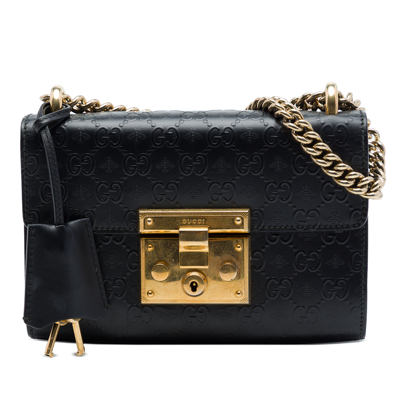 Small Guccissima Bee Padlock Crossbody - Image 1