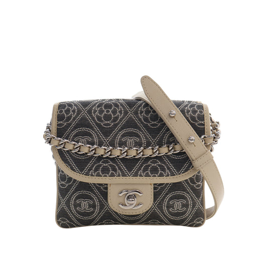 Camellia Printed Canvas Double Side Flap - Image 1