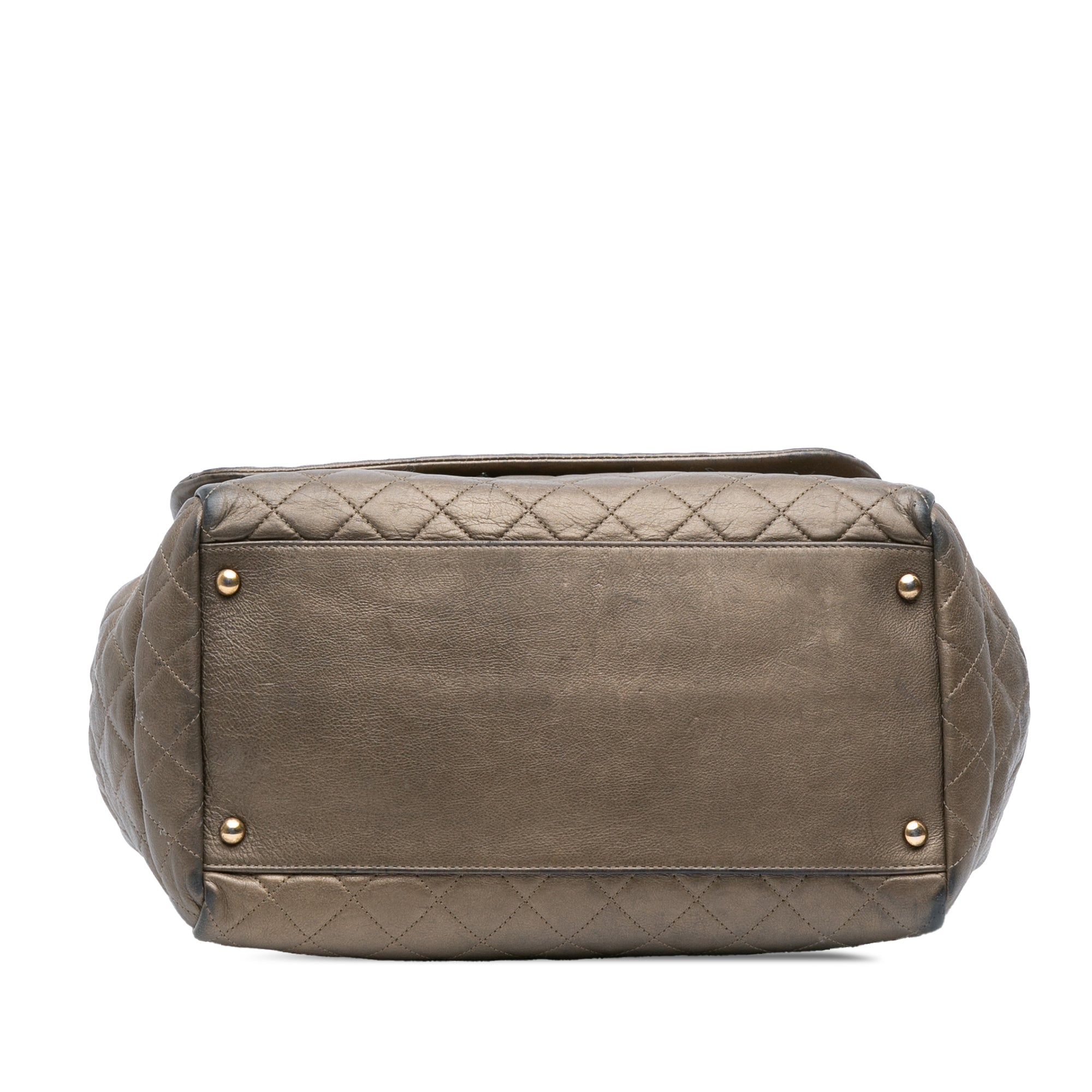 Large Quilted Metallic Calfskin Istanbul Accordion Flap - Image 3