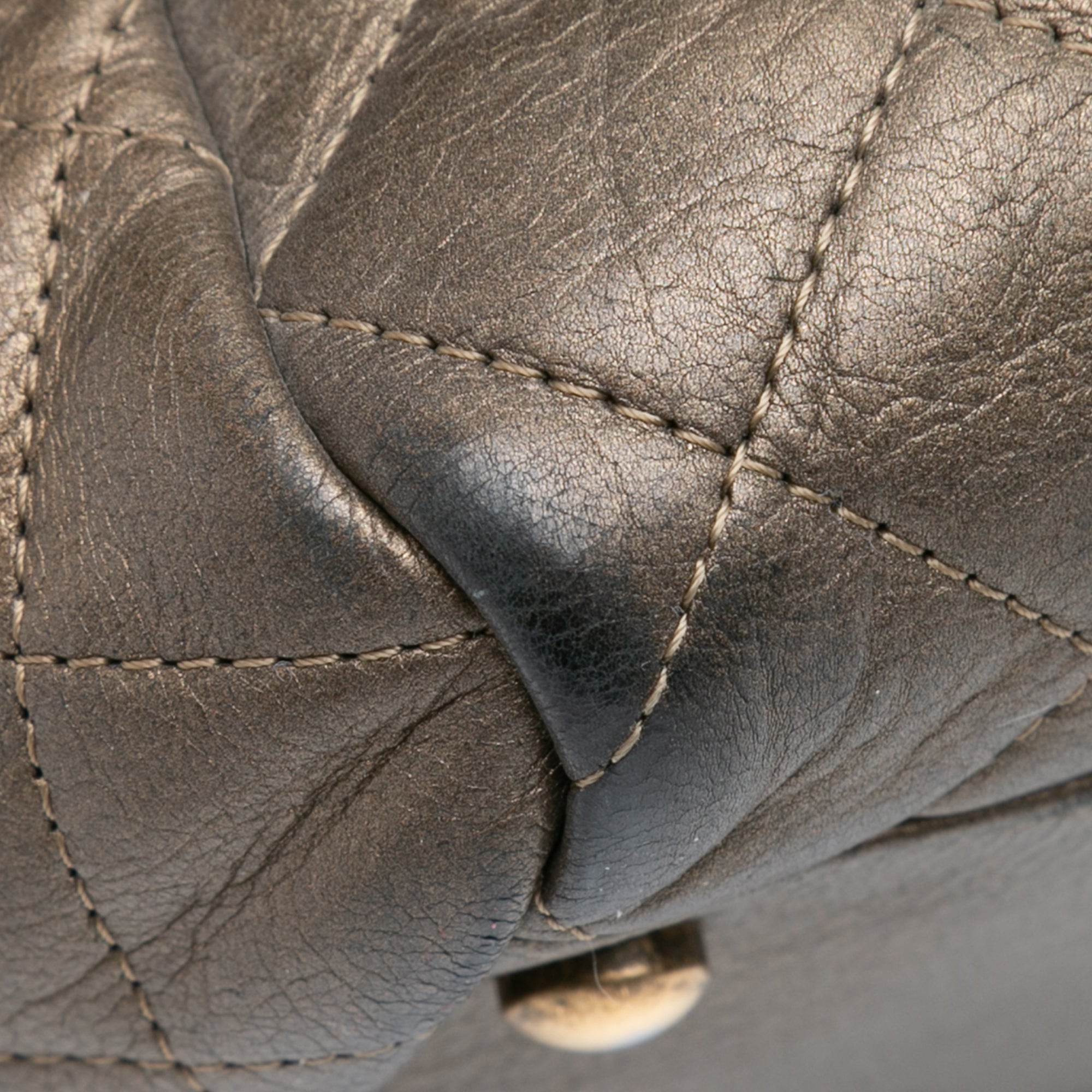 Large Quilted Metallic Calfskin Istanbul Accordion Flap - Image 8