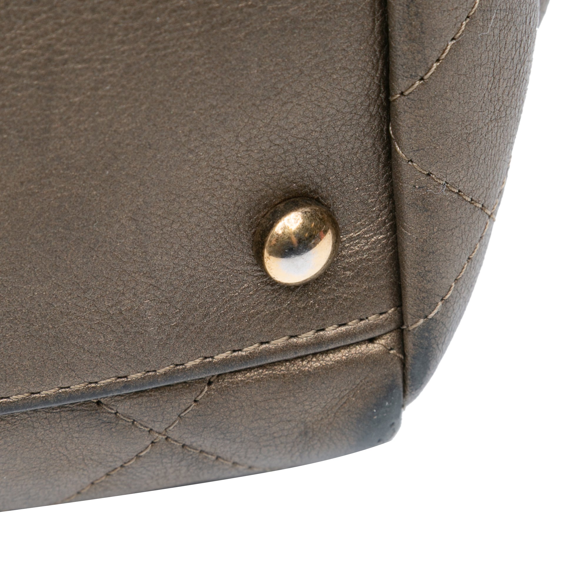 Large Quilted Metallic Calfskin Istanbul Accordion Flap - Image 9
