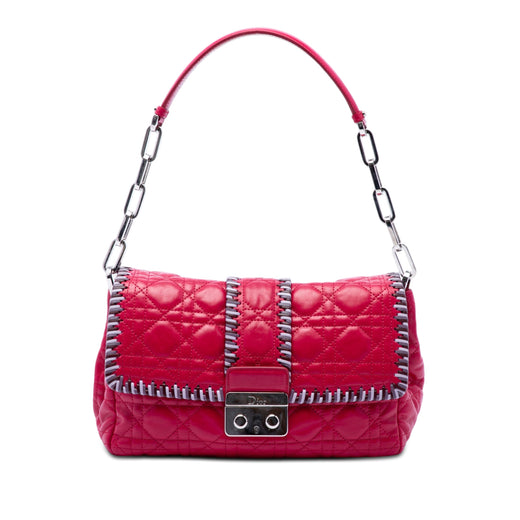 Lambskin Cannage New Lock Whipstitch Chain Flap - Image 1