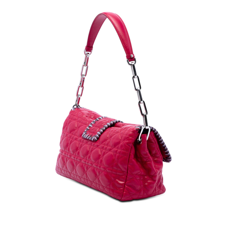 Lambskin Cannage New Lock Whipstitch Chain Flap - Image 2