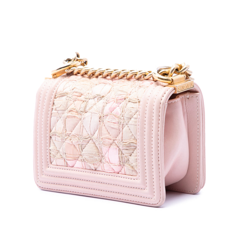 Mini Quilted Tweed and Lambskin Boy Flap - Image 2