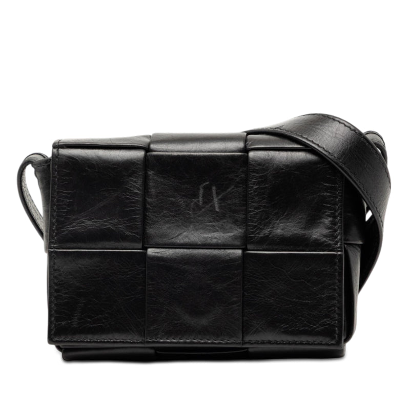 Candy Paper Calfskin Intrecciato Cassette Crossbody