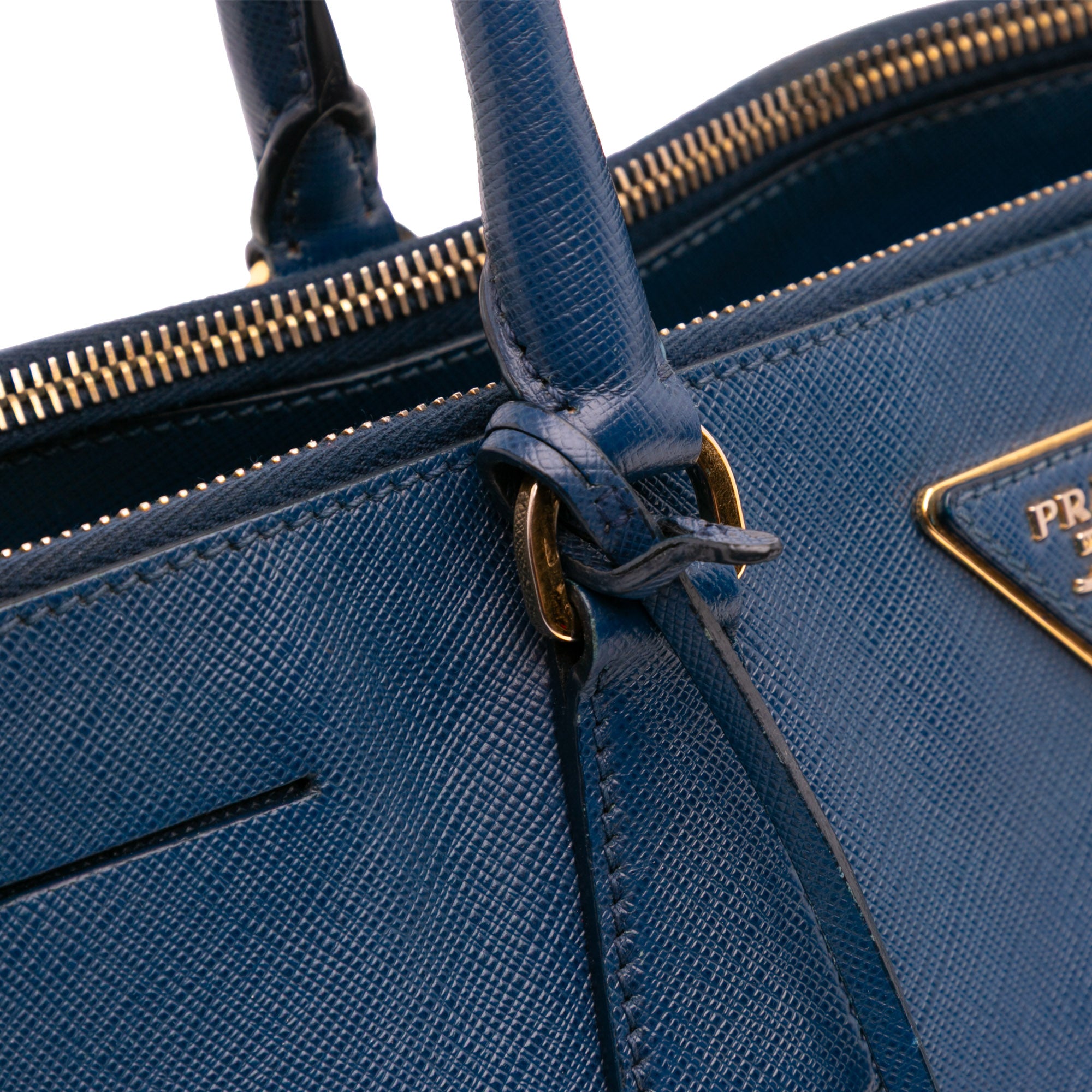 Large Saffiano Lux Galleria Double Zip Tote - Image 9