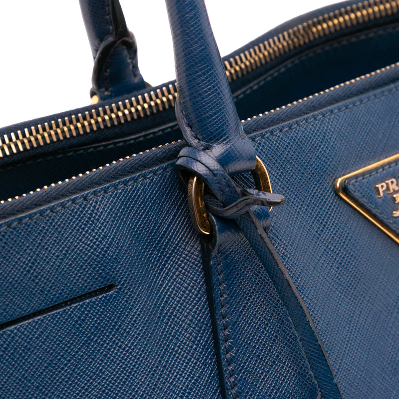 Large Saffiano Lux Galleria Double Zip Tote - Image 9