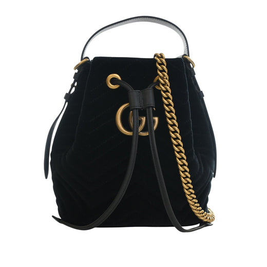 GG Marmont 2.0 Matelasse Velvet Bucket Bag - Image 1