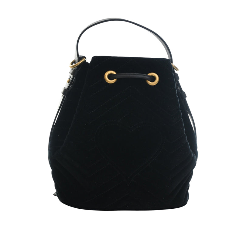 GG Marmont 2.0 Matelasse Velvet Bucket Bag - Image 2