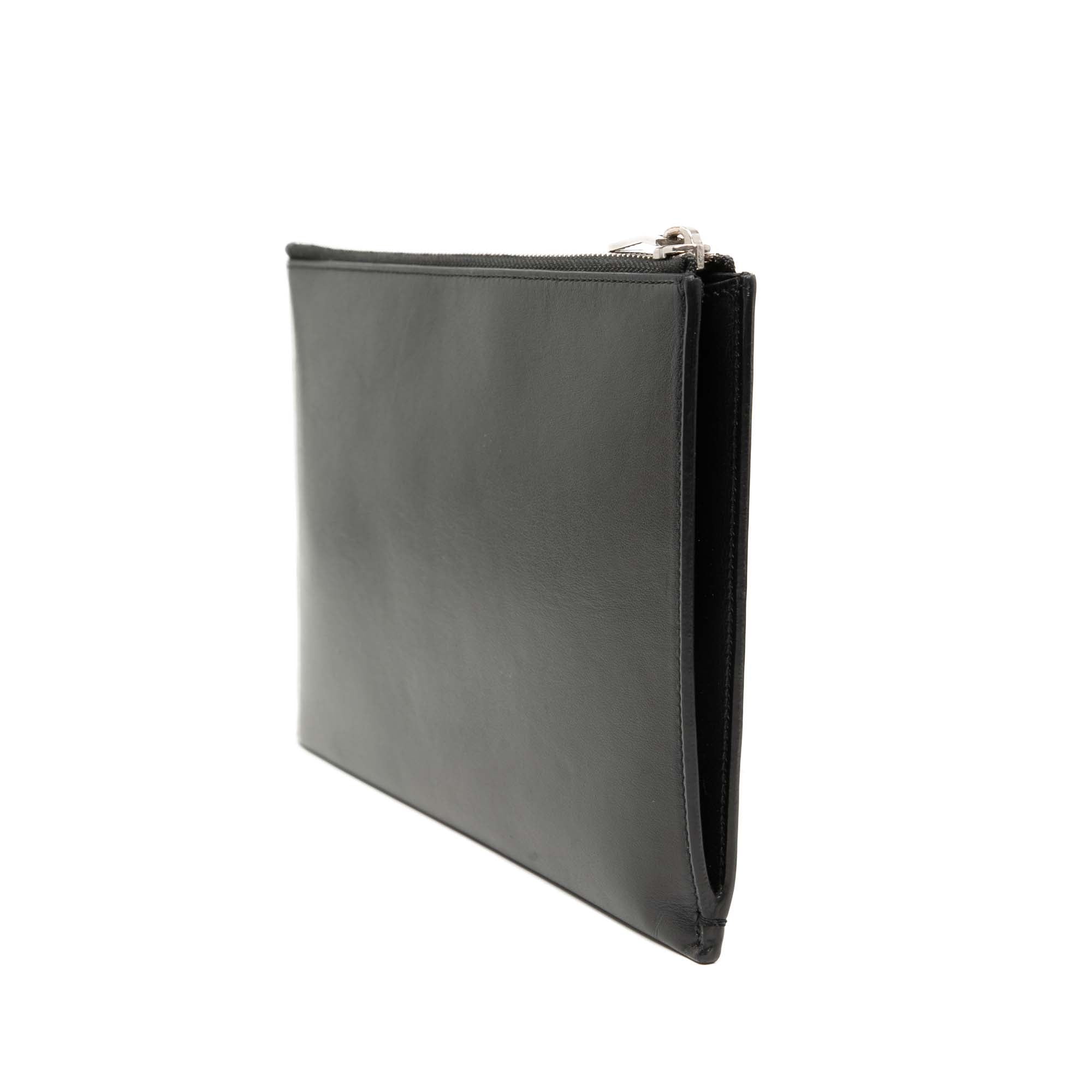 Leather Multi Patch Zip Pouch - Image 2