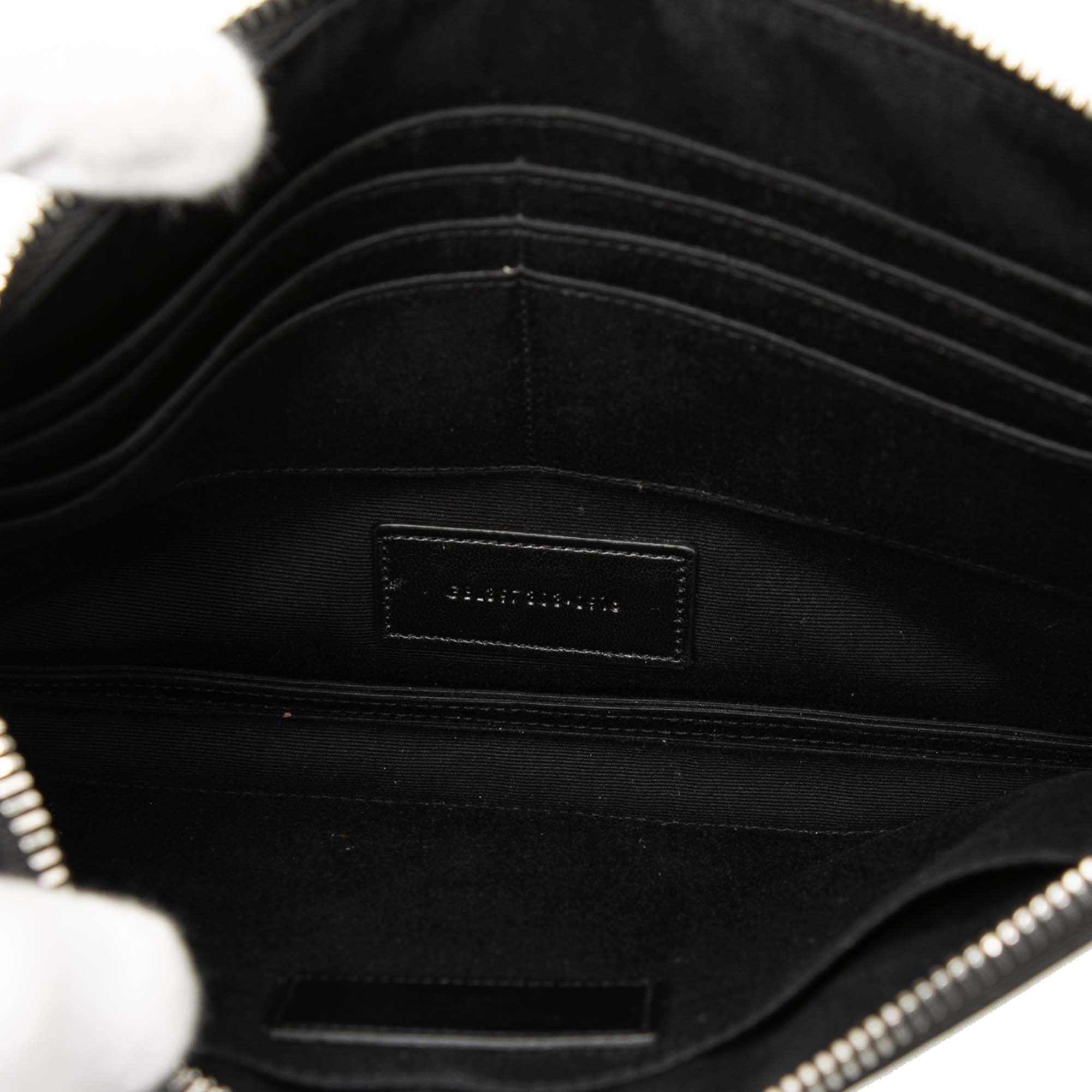 Leather Multi Patch Zip Pouch - Image 4