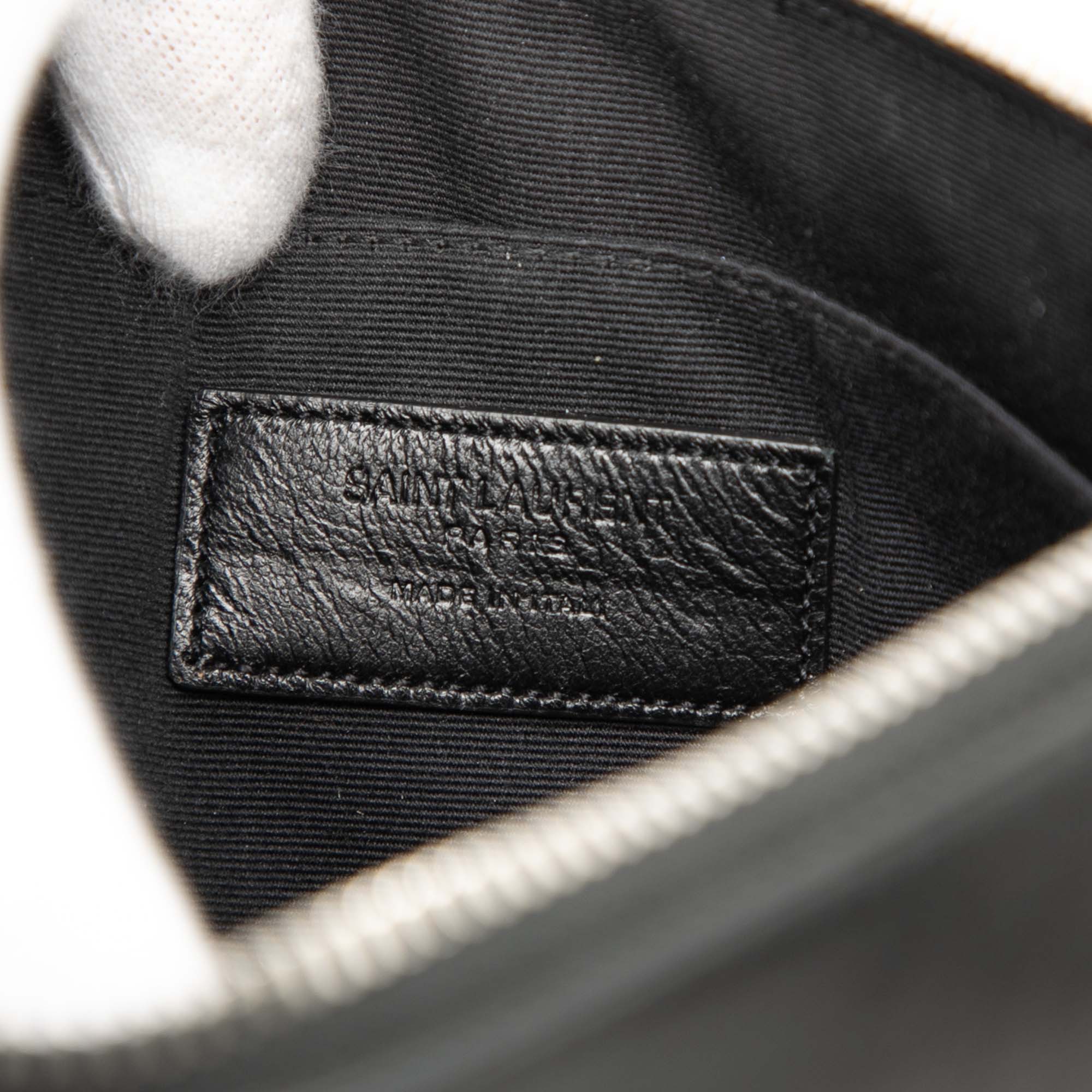 Leather Multi Patch Zip Pouch - Image 5