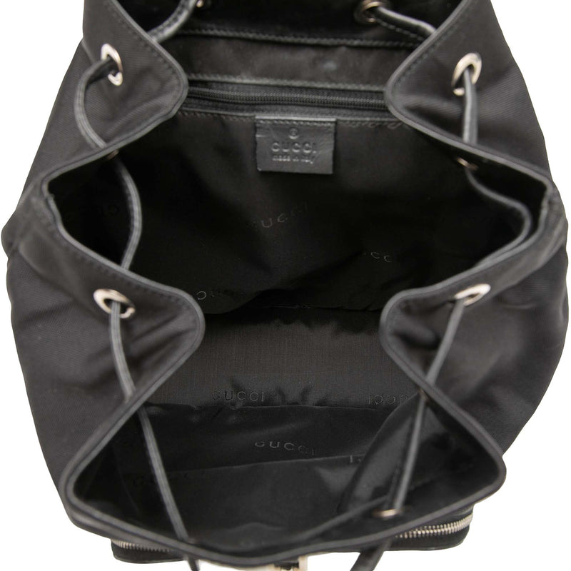 Canvas and Calfskin Jackie Drawstring Backpack - Image 4