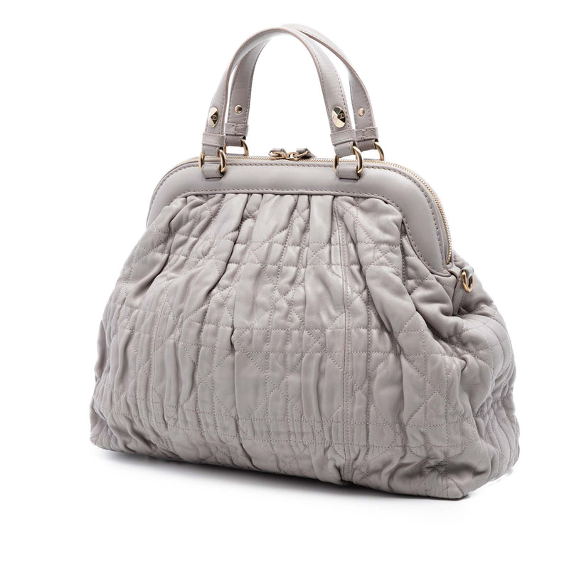 Lambskin Gaufre Cannage Delices Frame Satchel - Image 2