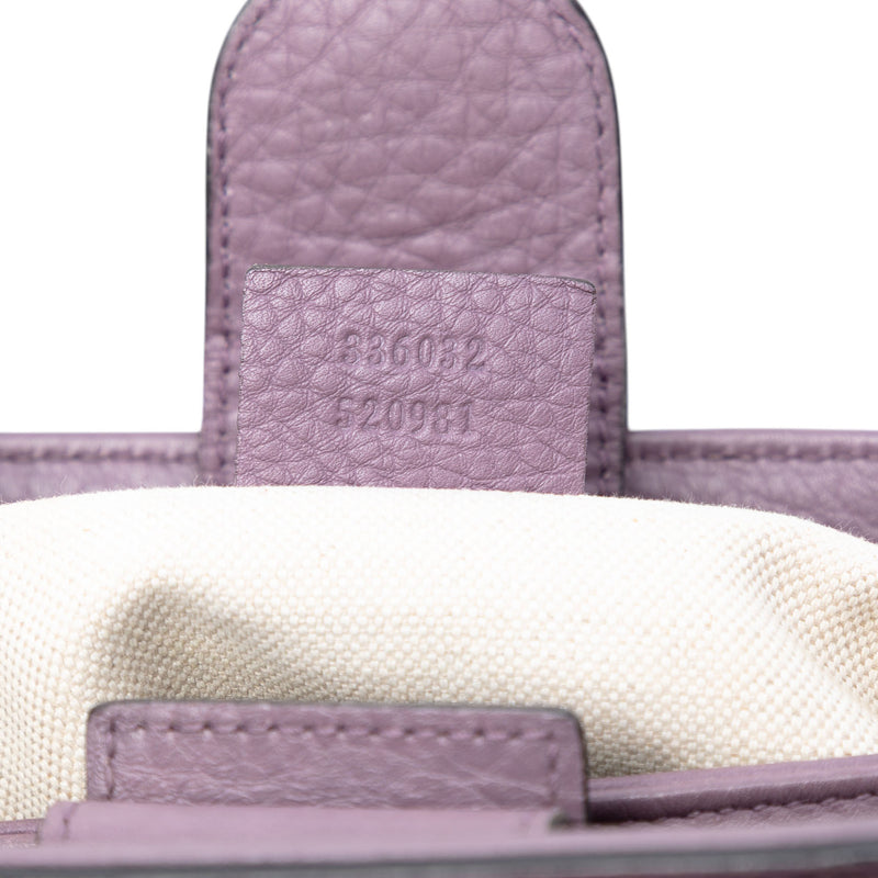Small Calfskin Bamboo Shopper Satchel - Image 6