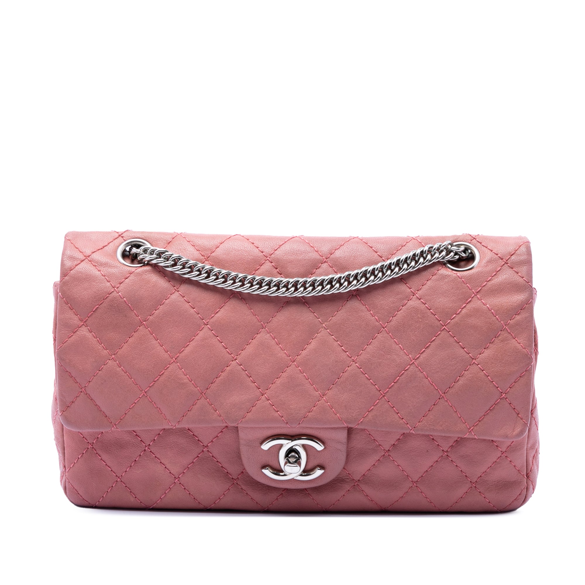 Medium Classic Washed Lambskin Bijoux Chain Double Flap - Image 1