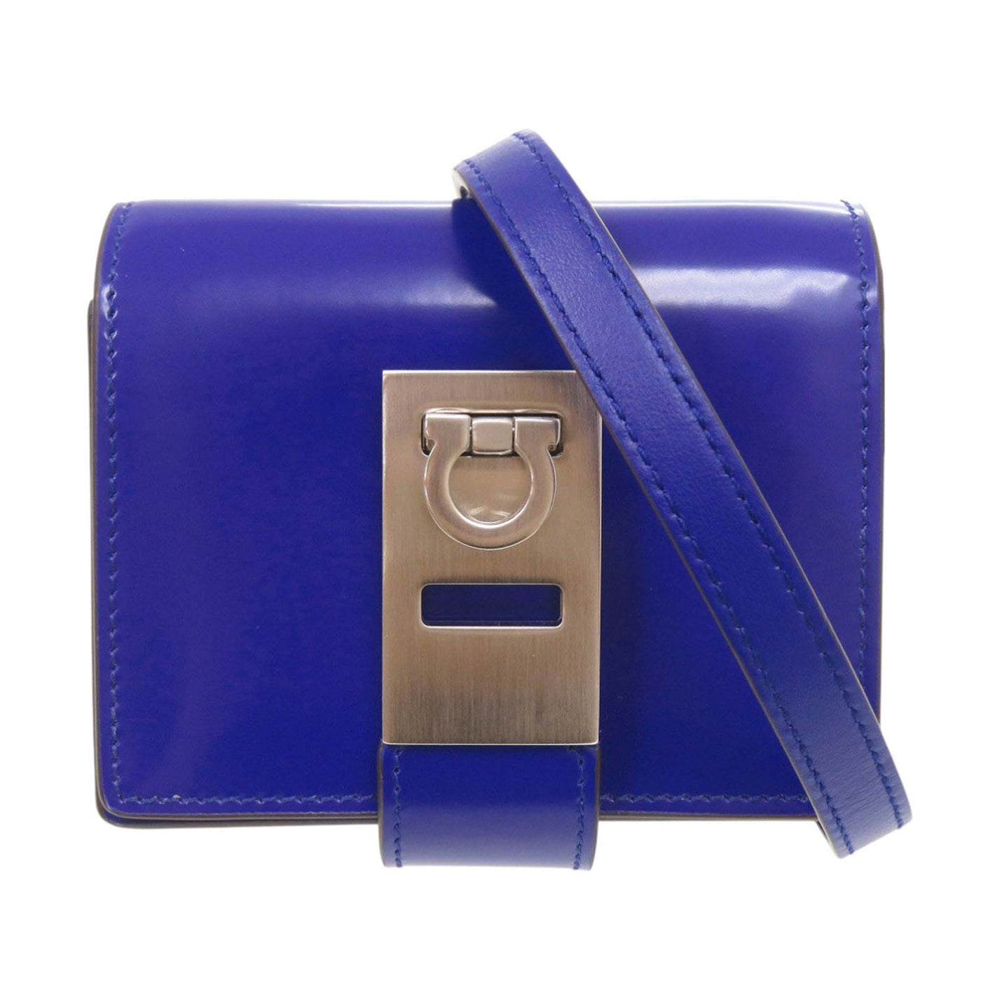 Leather Twin Gancio Lock Crossbody - Image 1