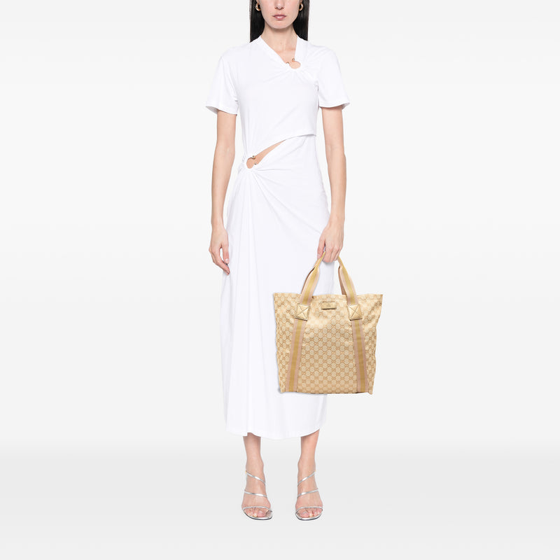 GG Canvas Web Tote - Image 7