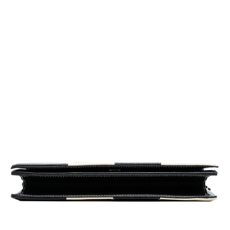 CC Lambskin Embroidered Clutch With Chain - Image 3