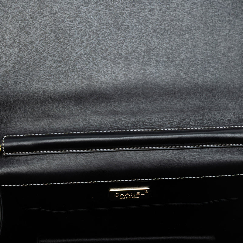 CC Lambskin Embroidered Clutch With Chain - Image 4