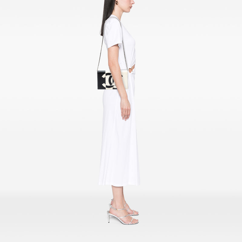 CC Lambskin Embroidered Clutch With Chain - Image 7
