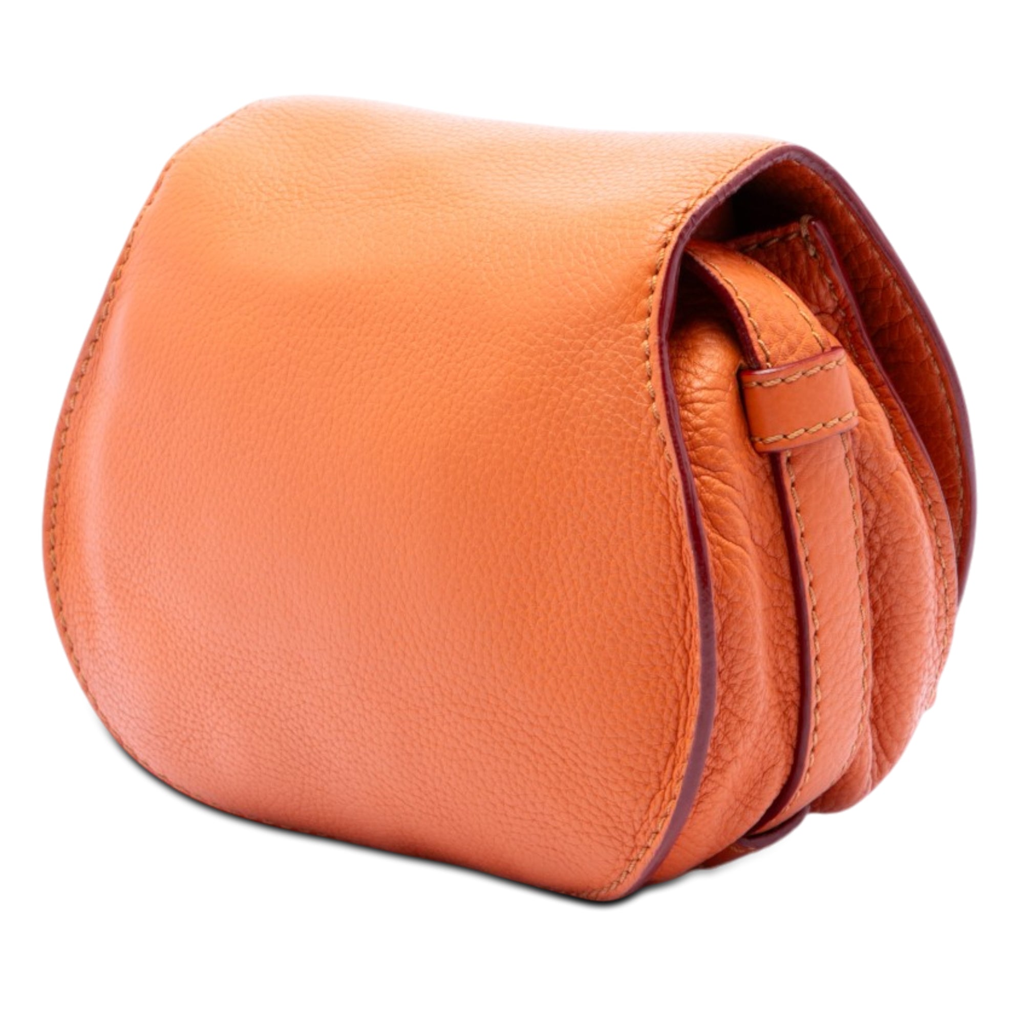 Small Grained Leather Marcie Saddle Crossbody - Image 2