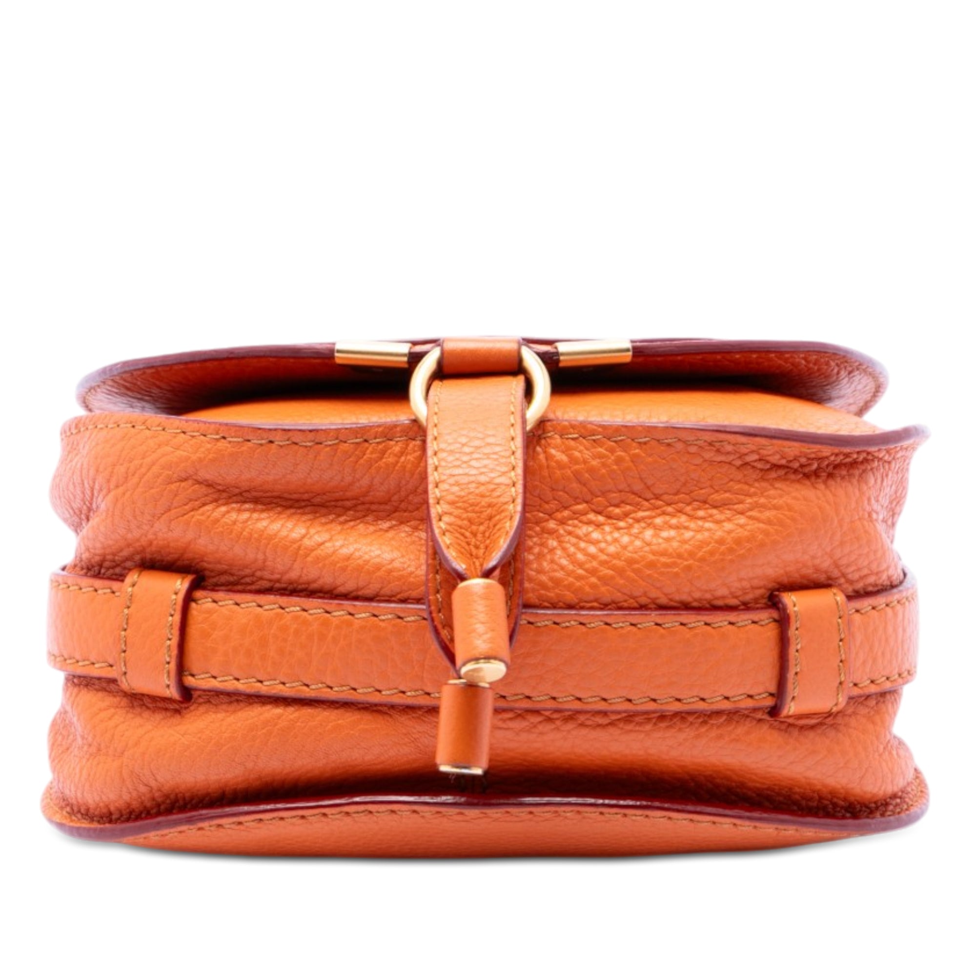Small Grained Leather Marcie Saddle Crossbody - Image 3