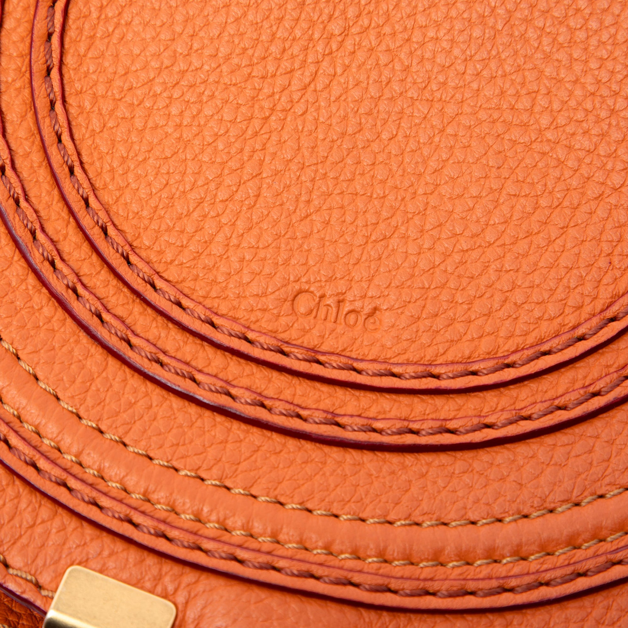 Small Grained Leather Marcie Saddle Crossbody - Image 6