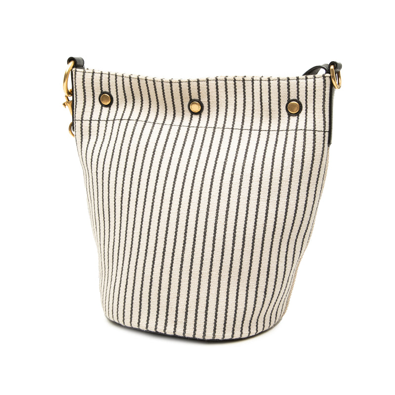 Striped Canvas Rive Gauche Bucket Bag - Image 2