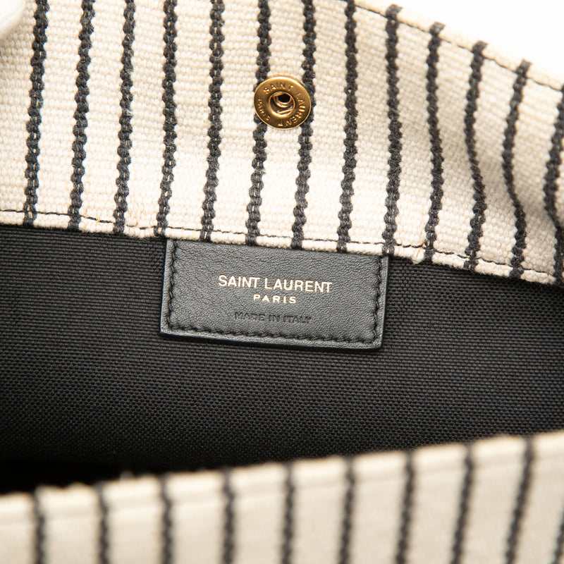 Striped Canvas Rive Gauche Bucket Bag - Image 5
