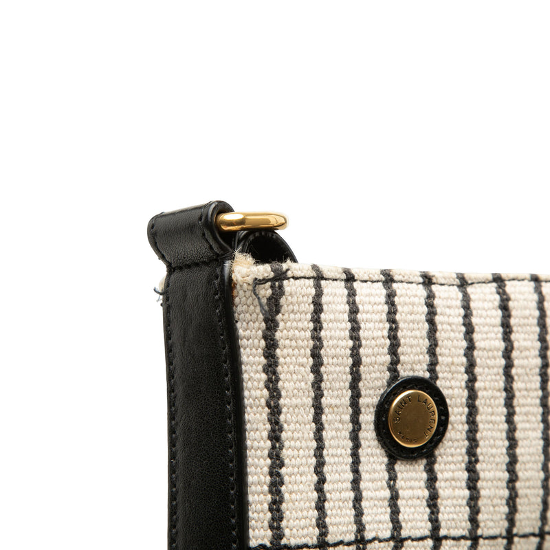Striped Canvas Rive Gauche Bucket Bag - Image 6