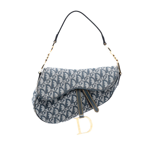 Oblique Canvas Saddle Bag - Image 1