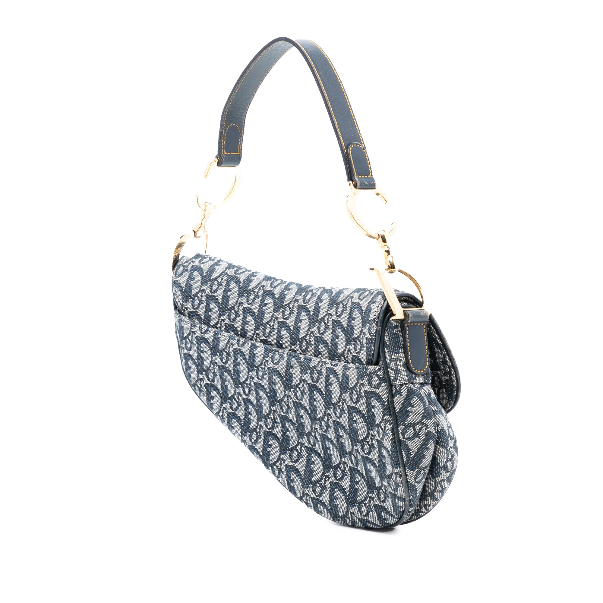 Oblique Canvas Saddle Bag - Image 2