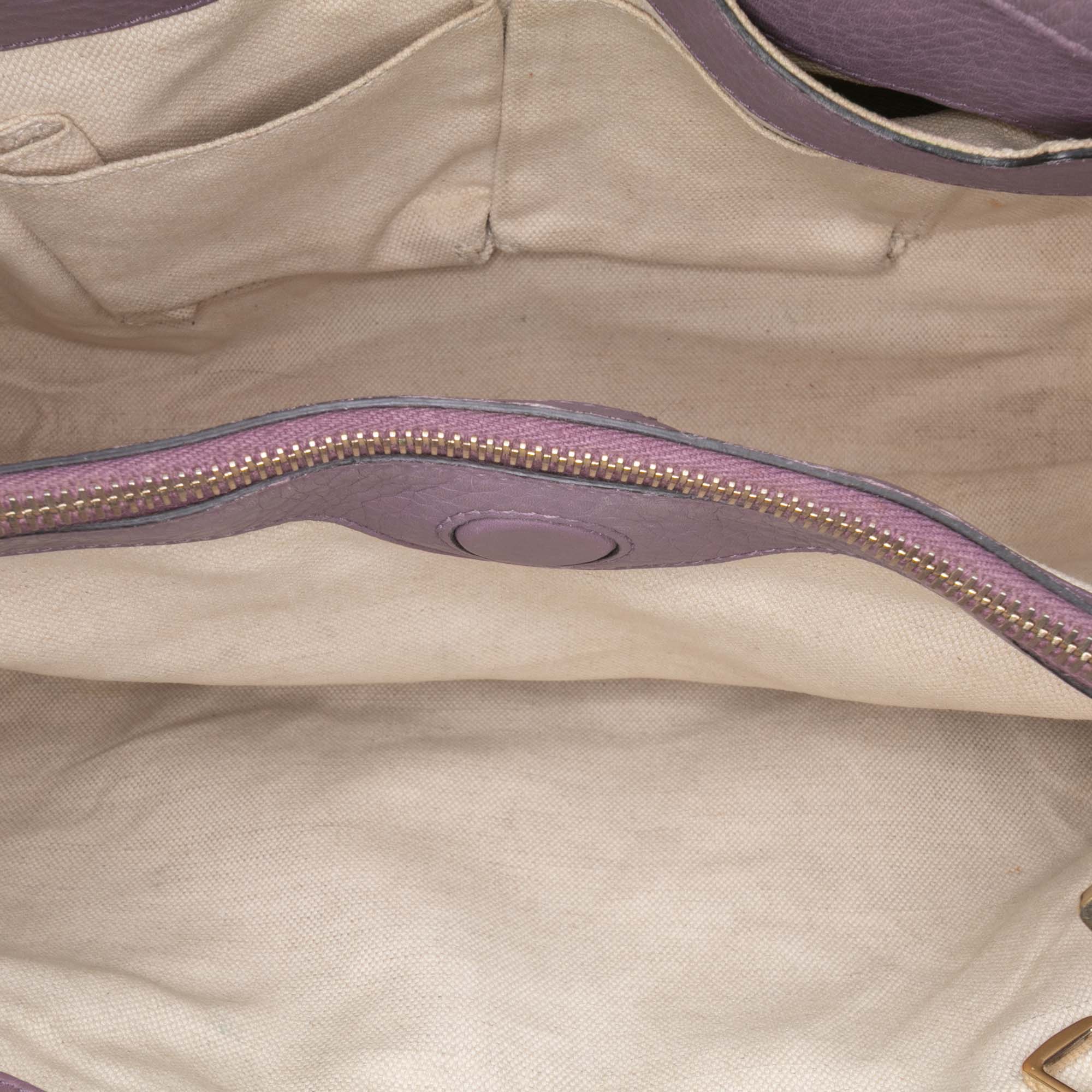 Medium Calfskin Bamboo Shopper Satchel - Image 4