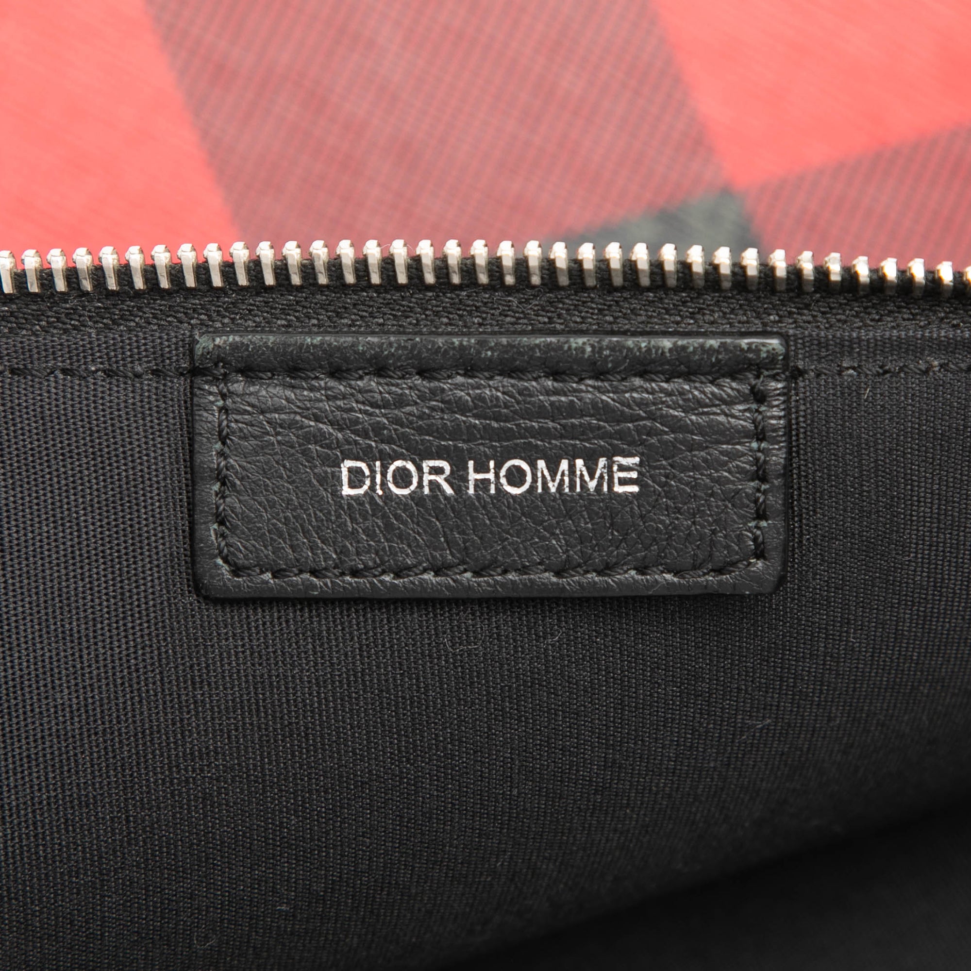 Homme Plaid Printed Diorissimo Coated Canvas Zip Clutch - Image 5