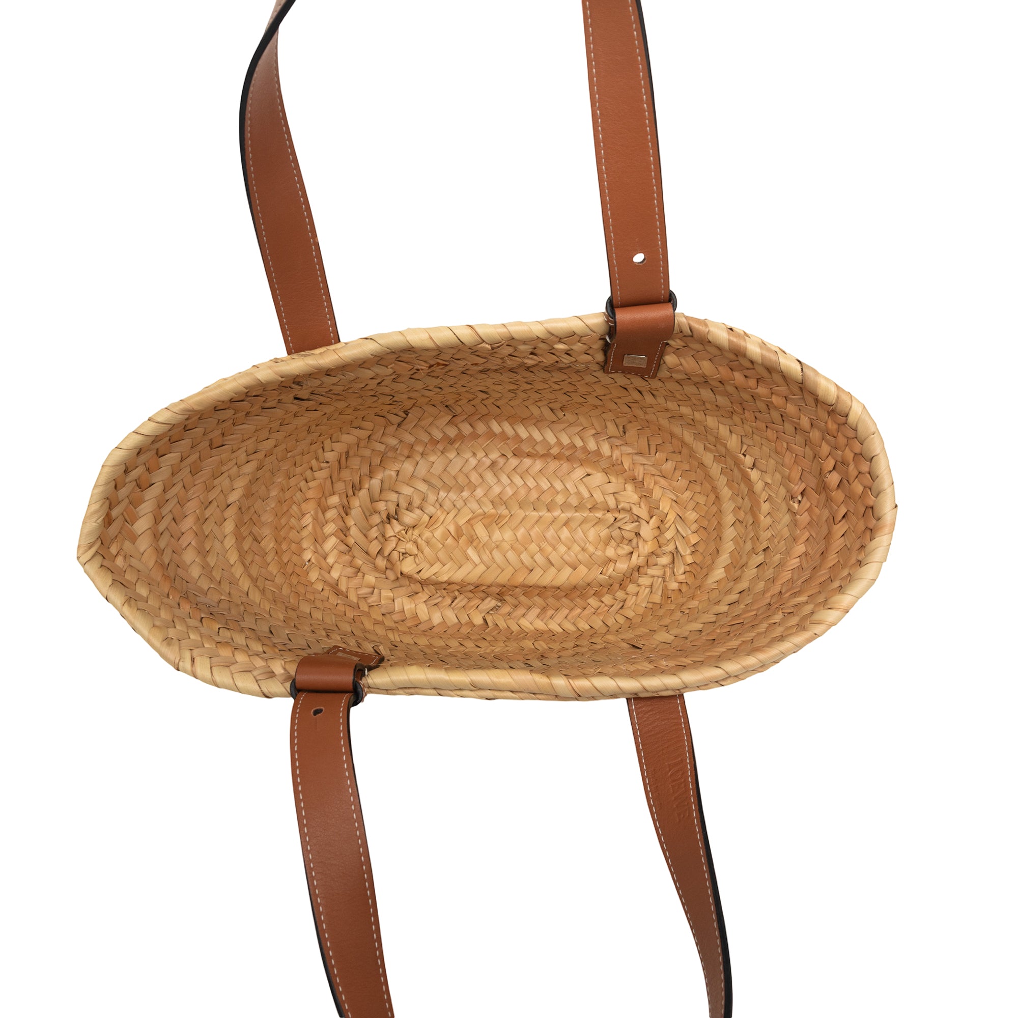 Small Raffia Basket Tote - Image 4